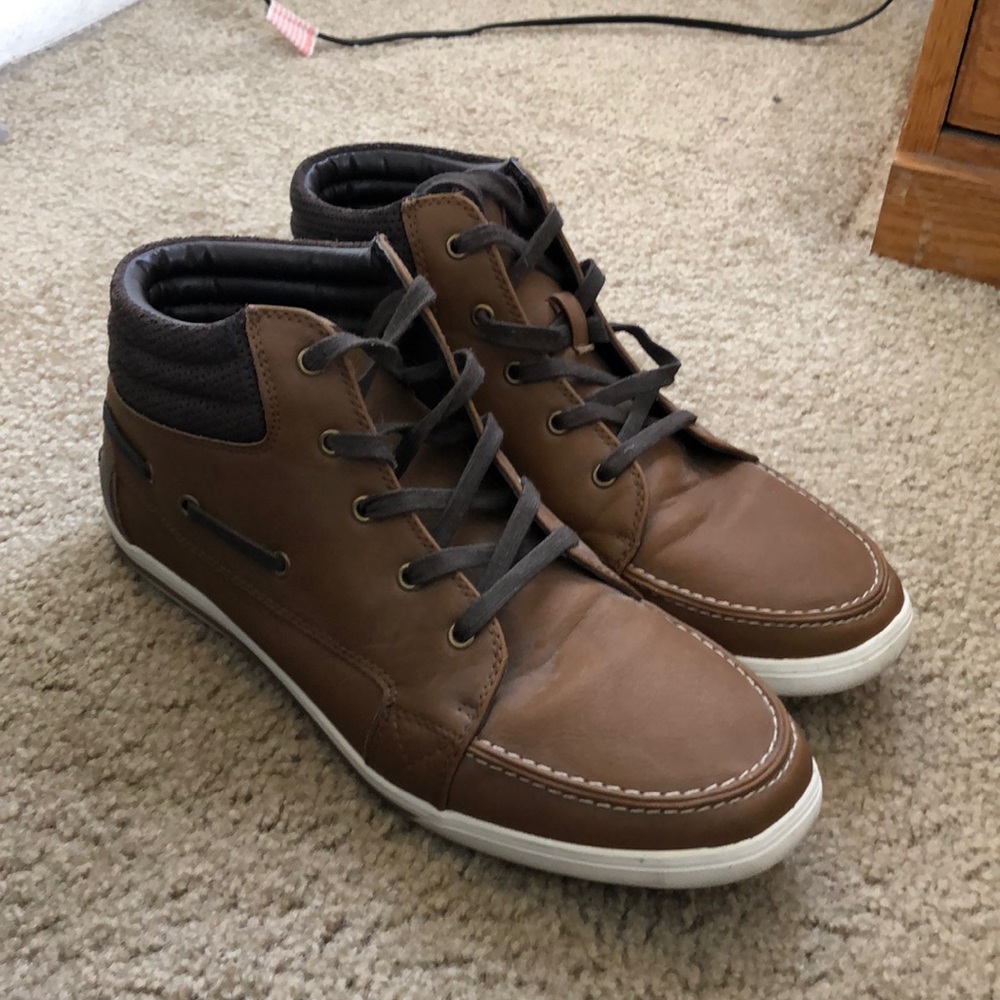 Aldo high top brown sneakers